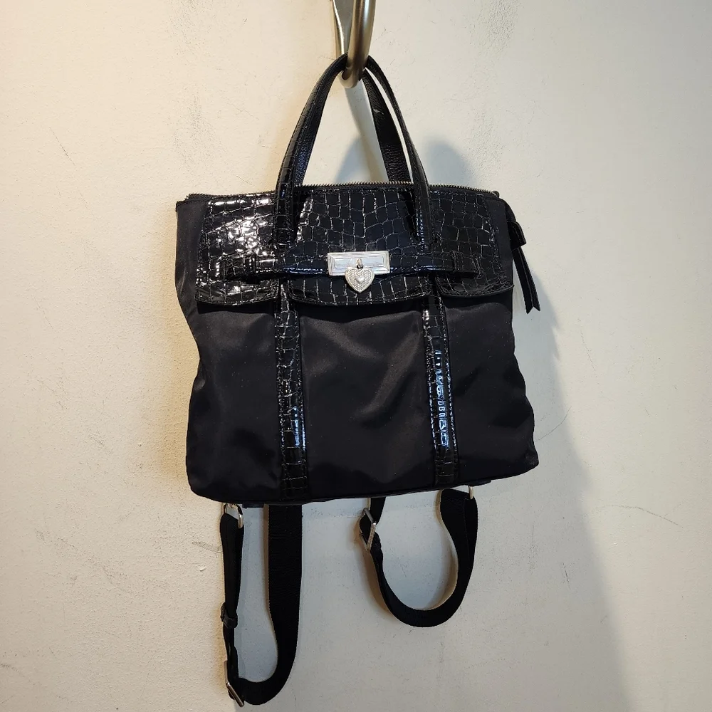 Brighton Bentley Convertible Backpack in black.